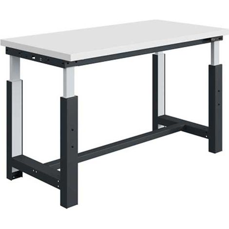 Banco da lavoro per officina regolabile in altezza - Piano pesante 1800x750x730/1130mm - Antracite RAL5016 - W010010830-GA