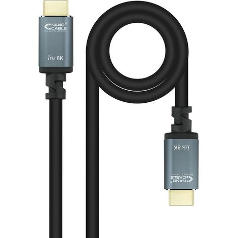 Cable HDMI 2.1 8K Nanocable 10.15.8000/ HDMI Macho - HDMI Macho/ 0.5m/ Negro (1/4)