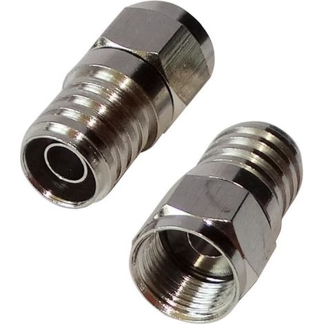 AERZETIX: 2x Connecteur prise fiche F mâle 6mm pour câble RG59 antenne TV satellite coaxial