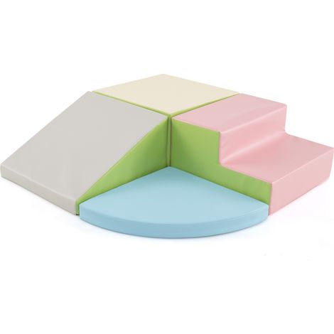 Jeu de motricité bébé multicolore en mousse EPE avec 4 éléments et housses lavables pour maison, crèche et salle de jeux (1/5)