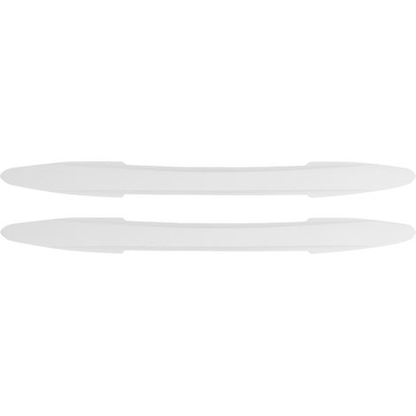 Bandes de protection de pare-chocs de voiture en 2 pièces, bandes d'angle de porte, style fibre de carbone blanche avant et arrière (universelles) (1/5)