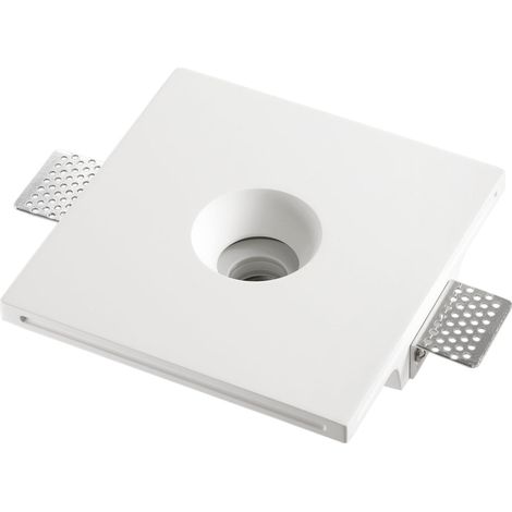 "Base ad incasso in gesso verniciabile per faro collezione TUBEX 18x18x4 cm.." (1/2)
