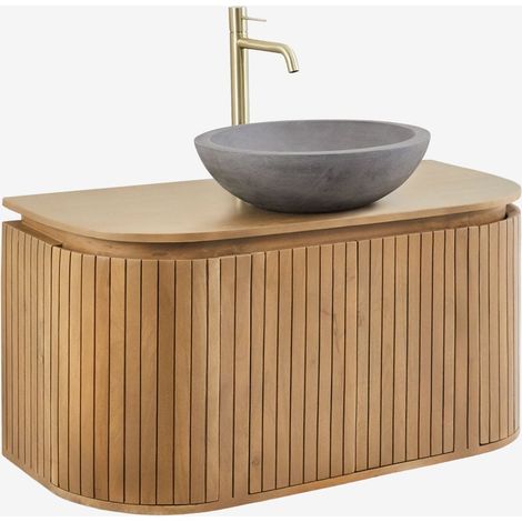 SKLUM Hängendes Badezimmermöbel-Set 90x40 cm aus Mangoholz Analis (1/5)