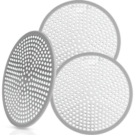 3 Pièces Attrape Cheveux Douche, Filtre Cheveux Douche Baignoire 118 mm/ 4,65", Grille Douche, Filtre Baignoire Anti Cheveux, Grille Baignoire Anti Cheveux, pour Cuisine, Salle de Bains Douche (1/4)
