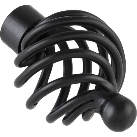 Möbelknopf Cage ø 34mm, Tiefe 50mm rustikaler Möbelknauf, Stahl schwarz matt (1/3)