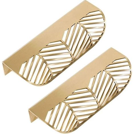2 Poignées Laiton Tiroir Armoire Meuble Porte Tirage pour Cuisine (1/5)