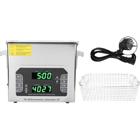 Nettoyeur Ultrasonique 3,2L Acier Inoxydable, Toucher Multifonctionnel pour Bijoux et Lunettes, Prise UE 200-240V (1/5)