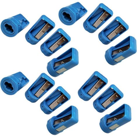 15 taille-crayons octogonaux manuels bleus pour charpentier (1/5)