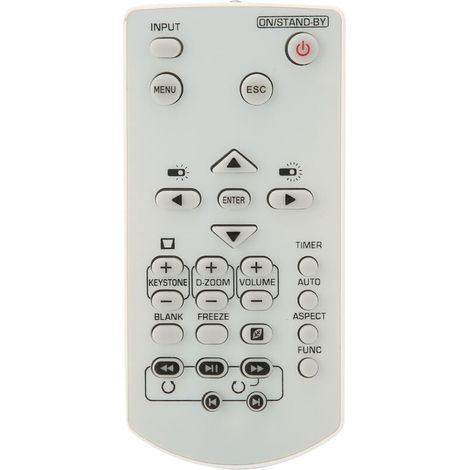 Replacement remote control compatible with Casio projectors XJV110, XJF10X, XJF20XN, XJF100W, XJF200WN and XJF210WN. (1/5)