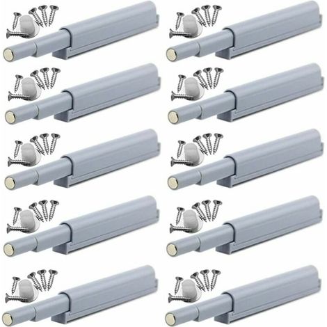 Appuyez pour ouvrir magnétique loquets Fermetures magnétiques push-open ouvre et ferme la porte avec une simple pression (10 pièces)