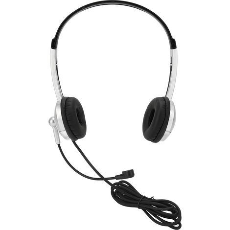 Casque filaire antibruit binaural professionnel avec micro unidirectionnel pour service client, prise 3.5mm (1/5)