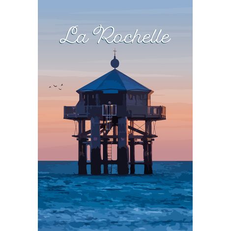 Tableau sur toile illustration Ciel Rose 30x45 cm - Impression sur Toile Murale Décorative - Image imprimée en HD sur Toile - Toile sur Châssis en Bois FSC - Fabriqué en France (1/5)