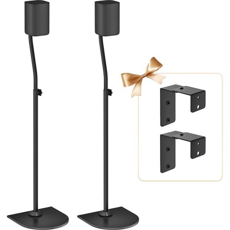 Pair of Universal Surround Mounts Height Extending from 33" to 42" - Rear Speaker Stands for Most Small Surround Satellite Speaker Stands (1/5)