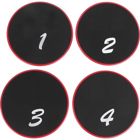 Ensemble de 4 disques de glisse pour le fitness, l'entraînement de la coordination et l'équilibre. (1/5)