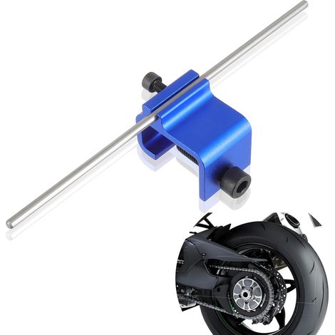 Ensemble d'outils d'alignement de chaîne, outil d'alignement rapide et précis avec matériau métallique, adapté aux motos, VTT et vélos, testeur d'alignement de chaîne de roue arrière de pignon de moto