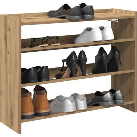 vidaXL Scarpiera Rovere Artigianale 80x25x62 cm in Legno Multistrato (1/5)
