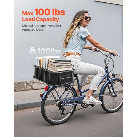 Panier Arrière de Vélo de Taille Moyenne avec Filet de Chargement (1/5)