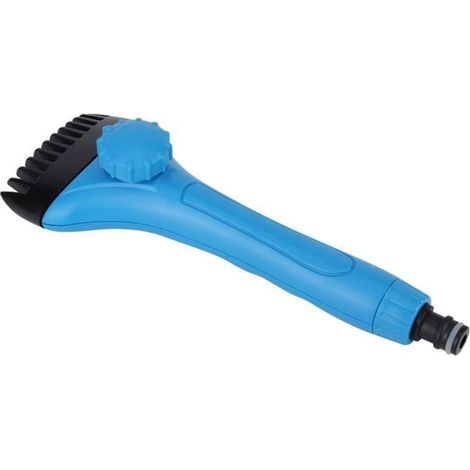 Durable cleaning brush for pool and spa filter cartridges.