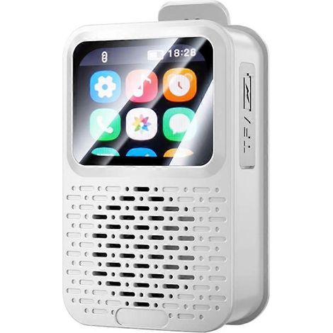 Wearable Enceinte Connectée IPX5 Résistant à l Eau Écran Powerful Basse Subwoofer Touch Écran Réveil sans Fil Lecteur A (1/5)
