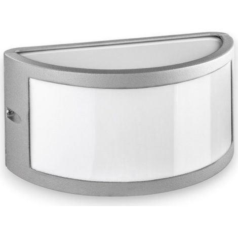 Applique plafoniera illuminazione esterna in alluminio e max 60W argento (1/2)