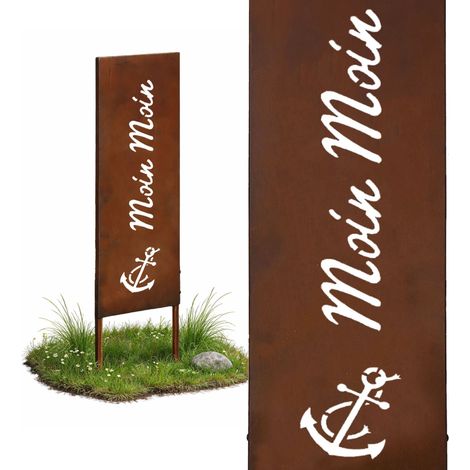 Dekorativer Gartenstecker mit Rostpatina - Wetterfestes Ornament