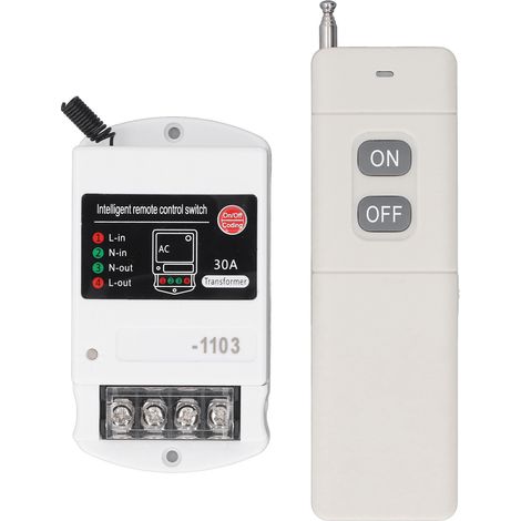 Commutateur de télécommande sans fil, portée de 3 km, pour moteur de pompe à eau, porte de Garage, AC380V ≤ 1KW, puissance 10A