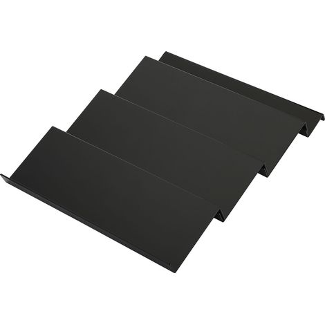 Lot de 4 tiroirs de rangement pour bocaux à épices noirs, en acrylique léger et multifonctionnel. (1/5)