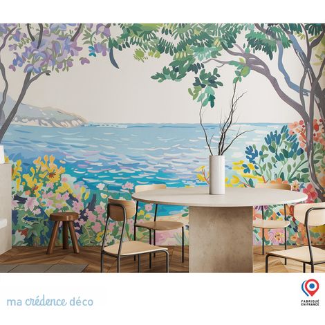 Papier peint : Fleur, mer et dessin coloré - Intissé - 200 cm - 280 cm (1/5)