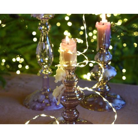 Guirlande lumineuse de Noël 300 micro LED blanc chaud 4,8 m dense (1/3)