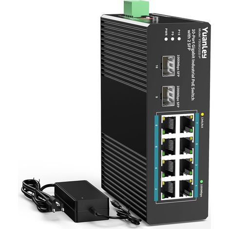Switch Industriel 10 Ports avec 8 Ports PoE Gigabit (1/5)
