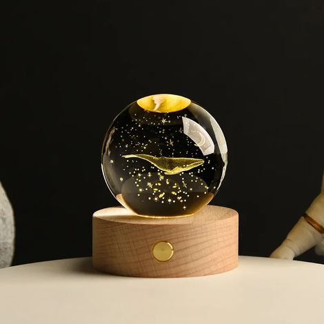 Boule de cristal 3D de 6 cm, gravée au laser, décoration de bureau pour la maison (1/2)