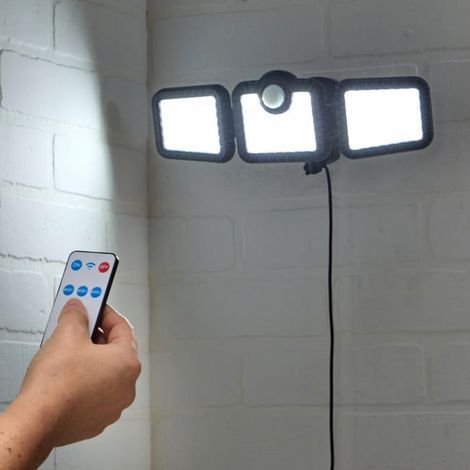 Solar-powered floodlight with motion detection, 600 lumens, variable intensity, cool white - Suitable for domestic and household use. (1/5)