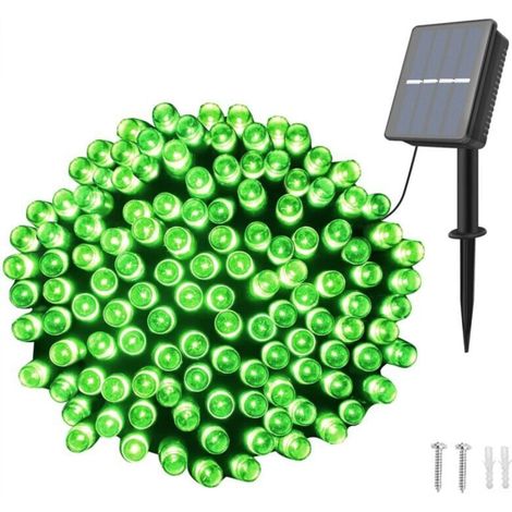 Dalugo 22M 200 LED Solar String Lights, Waterproof Outdoor Garden Lights with 8 Modes, Perfect for Christmas Trees, Yards, Patios, Homes, Weddings, and Parties (Green) (1/5)