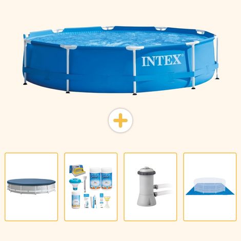 Intex Piscine Tubulaire Ronde - 366x76 cm - 5-pièces SCB1 (1/5)