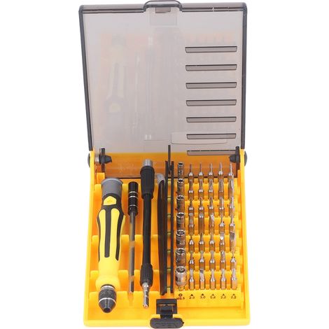 Magnetisches Set mit 46 Präzisionsbits für die Reparatur von Uhren und Elektronikgeräten, Sortiment an Schraubendreherbits. (1/5)