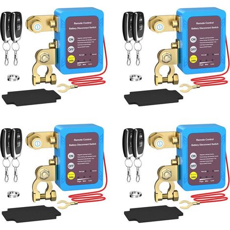 4x 12V 240A Fern-Batterietrennschalter, automatischer Abschaltschalter, Fernbedienungsschalter (1/2)