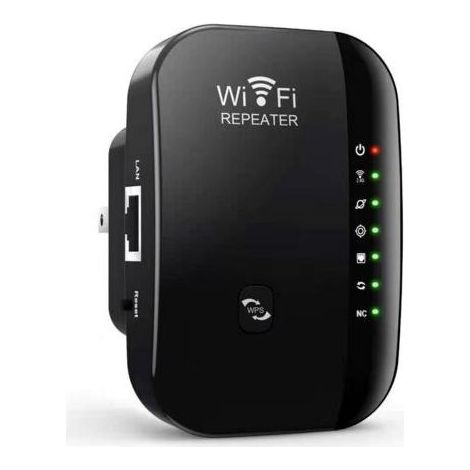 Neuer 300M WLAN-Signalverstärker, Netzwerk-Extender, AP-Booster, Repeater (schwarz) (1/5)