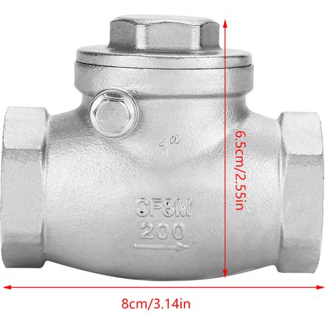 Clapet anti-retour fileté en acier inoxydable 304 DN25 (1/4)