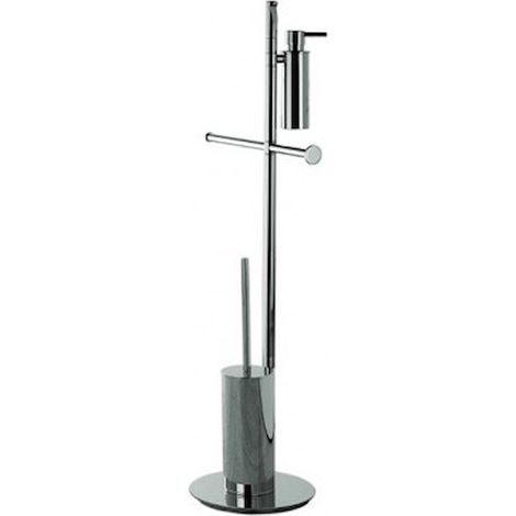 COLOMBO DESIGN Planets piantana con spandisapone (l 0,15) porta salvietta / rotolo / scopino cromato codice prod: B98190CR (1/3)