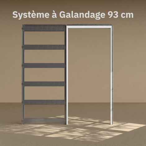 Système à galandage avec Finition - Pour porte 93 cm