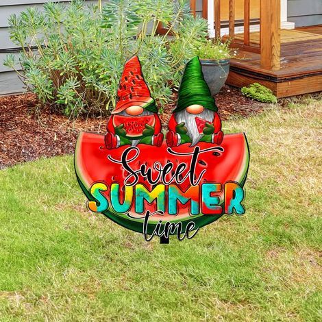 Diorama melon d'eau gnome acrylique extérieur patio sol bouchons, décoration de modélisation murale pour patio extérieur décoration de jardin de ferme