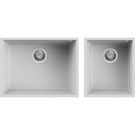 Lavello Elleci da incasso Quadra 210 Sottotop Granitek Bianco LGQ21068BSO (1/2)