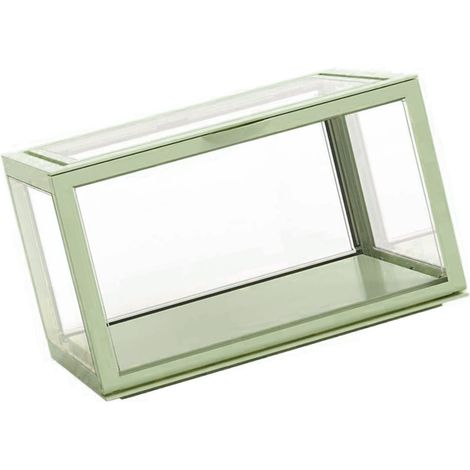 Puppen-Organizer-Tischvitrine aus Acryl, hochtransparent, staubdicht, hellgrün (1/5)