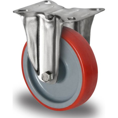 CASCOO Bockrolle ø 80 mm Serie N2U6 Rollenlager Edelstahl