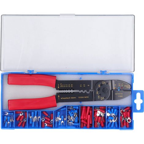kit tournevisPince à sertir électrique multifonction avec kit de bornes PVC isolées et étui de rangement (1/5)