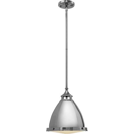 Elstead Amelia - 1 Light Medium Dome Deckenanhänger aus poliertem Nickel, E27