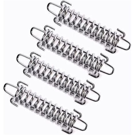 Stück Sonnensegelfeder, Sonnensegel-Spannfeder, Spannfeder für Sonnensegel, Spannfeder für Campingzelt, Stahl-Zeltfeder-Seilschnalle (Silber) (1/2)