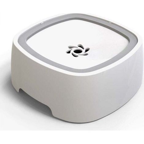 Leak-proof dog bowl with slow-feeding mat, large splash-proof pet water dispenser - grey (1/4)