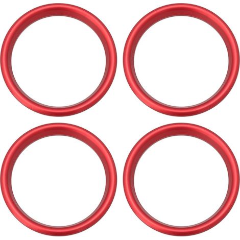 Store 4PCS Rouge Anneaux Décoratifs pour Sortie d'air de Voiture Compatible avec Audi A3 S3 2013-2020 Q2 2017+ Anneau en Alliage d'aluminium Diamètre Extérieur 63,2mm Diamètre Intérieur 51,1mm (1/5)