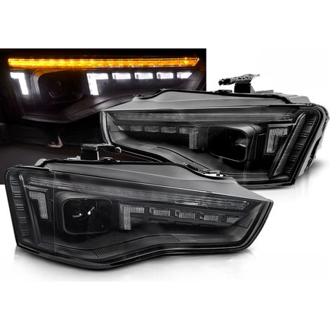 Paire de feux phares Audi A5 B8 de 2011 a 2016 Xenon DRL LED Dyn noir-40876143 (1/4)